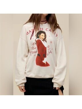 Daydreamer Oversized Mariah Carey Crewneck Christmas Holiday Sweatshirt M